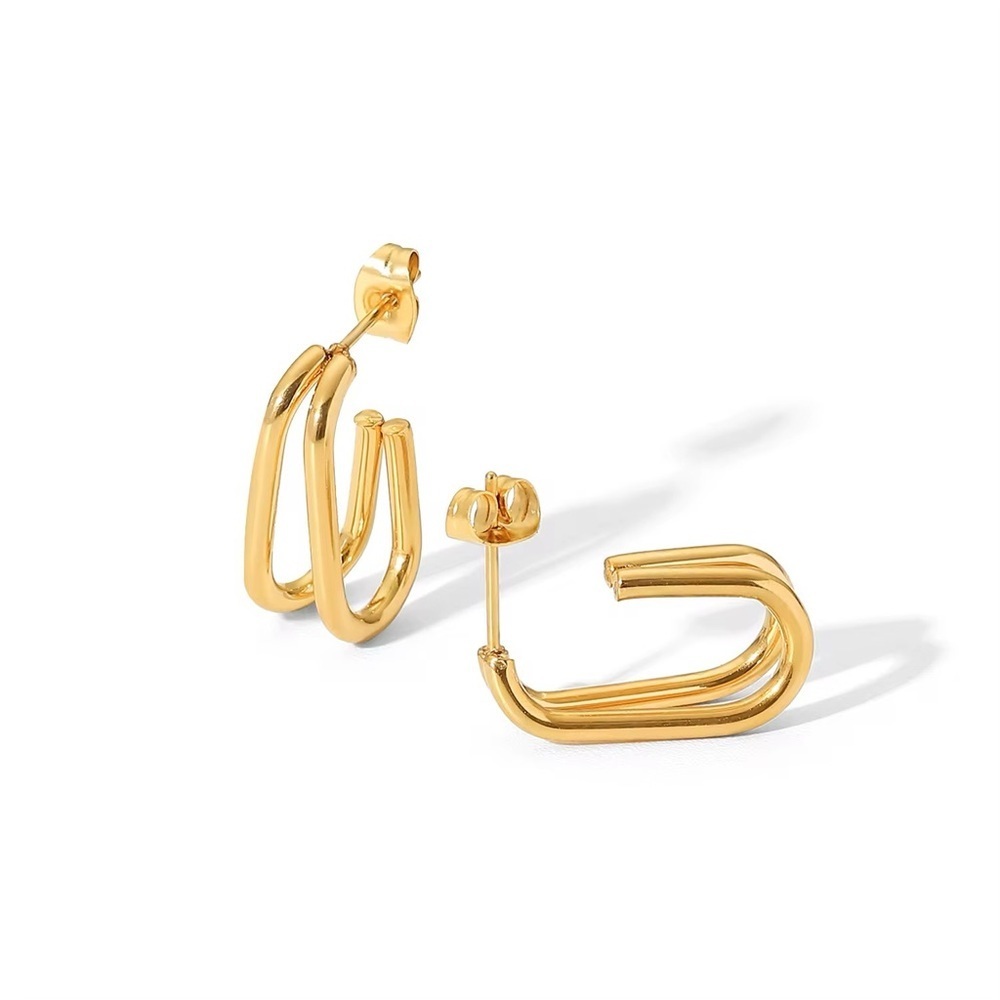 18K Gold Plated Hoop Earrings
